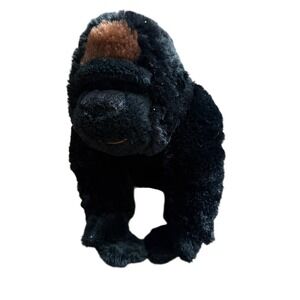 Ganz Webkinz Silverback Gorilla Plush Stuffed Animal Black Gray Soft Toy NO CODE